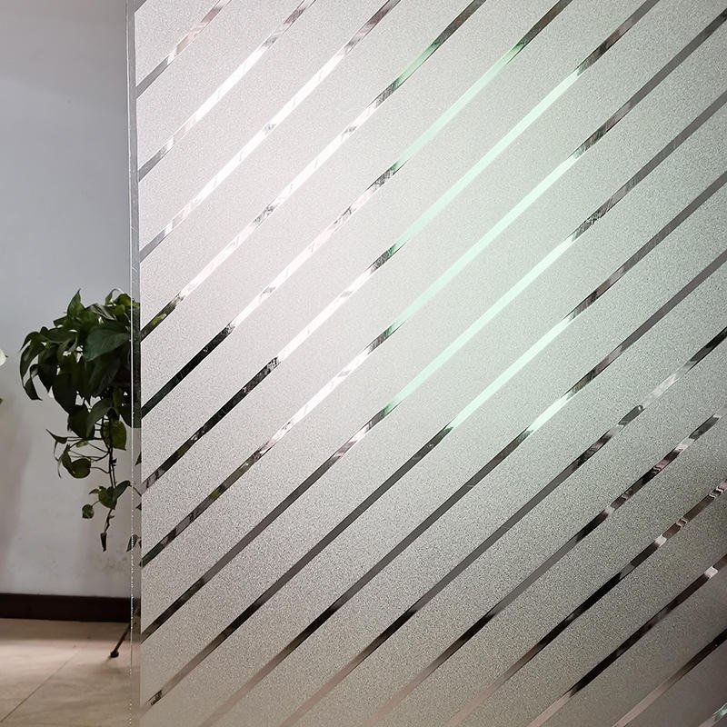 Diagonal stripes Frosted window film